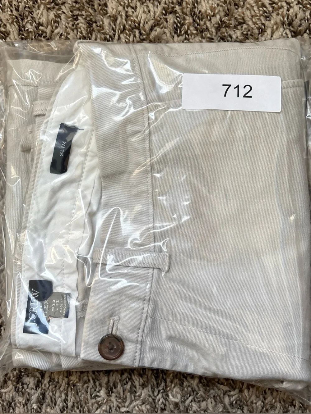 J. Crew Men’s Chinos in Off-White/Cream